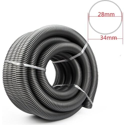 Vacuum Cleaner Thread Hose Straws Inner 28mm Outer 34mm Soft Pipes Bellows Vacuum Tube Accessories Gray