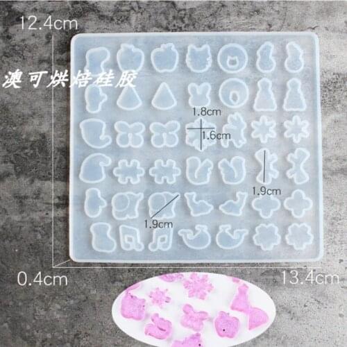 1 piece fruit animal series silicone mold DIY candy chocolate kitchen accessories UV resin ear studs jewelry jewelry mold