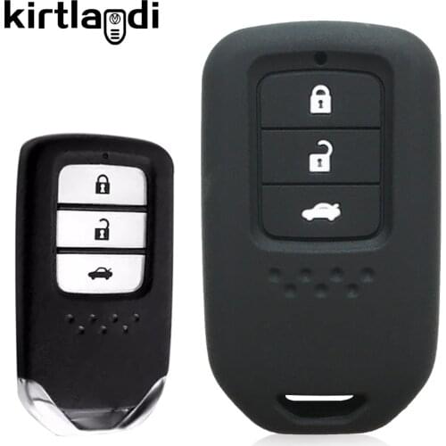 Silicone Key Case Cover Holder Keychain for Honda CIVIC CR-V INSPIRE CITY 2015 2016 2017 2019 2020 3 Buttons Car Key Cover Shell