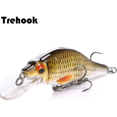 TREHOOK 4g/11g/22g Black Minnow Wobblers Pike Fishing Lure Artificial Bait Hard Swimbait Mini Crankbaits Fishing Tackle Lures