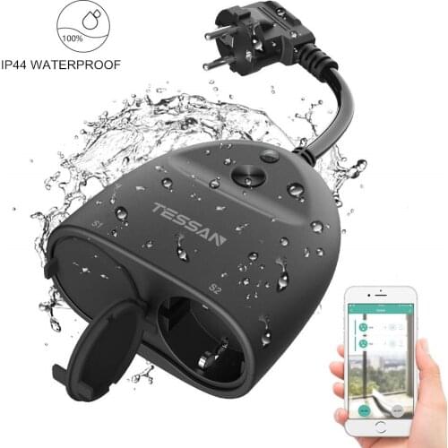 Wifi Smart EU Power Strip 2 EU Outlets Plug Remote Control With Smart Life Socket suitable for Outdoor Waterproof