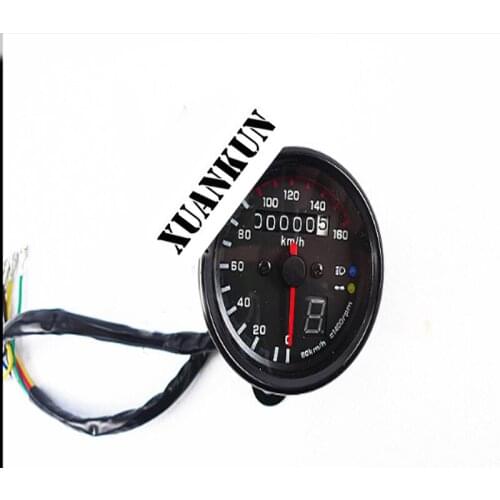 XUANKUN Modified Motorcycle GN125 CG125 Meters Modified Odometer Black Belt Stalls
