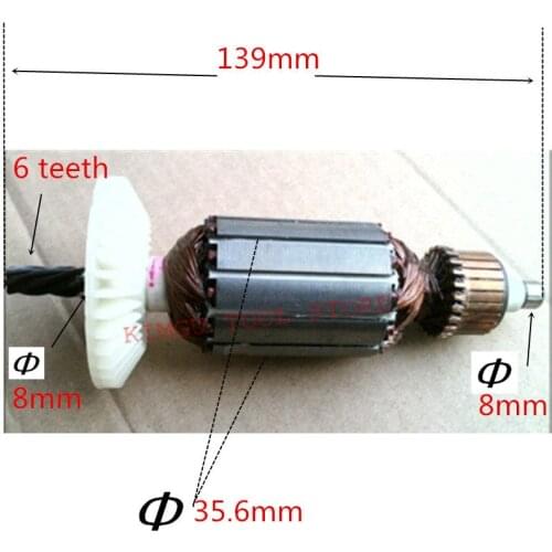 AC220-240V motor Armature Engine Replacement for HITACHI D13VG D13VF D10VG Anchor