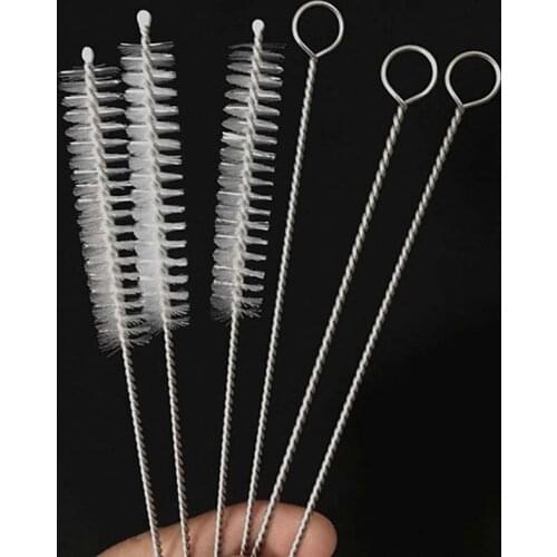 100pcs Multi-Functional Tools Brush 1Pcs Reusable Stainless Steel Drinking Straws Cleaning Brush Cleans Sippy Cup Straw 230*10mm