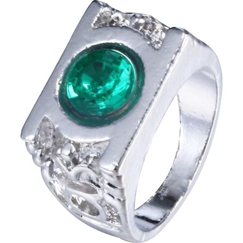 20pcs/lot Wholesale Fashion Jewelry Charm Green Lantern Ring For Men And Women,original factory supply