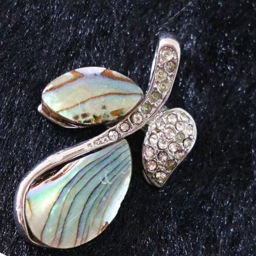 Abalone Natural shell pendants lovely design purfle hot sale leaf women girl simple jewelry B1139
