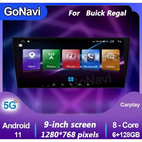 GoNavi android 11 car radio auto for Buick Regal original style 2003-2008 central Multimedia Player GPS DVD Carplay bluetooth 5G