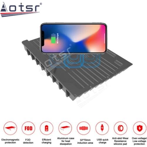 Car Charger QI Fast Charging Smartphone Wireless For Audi Q3 2020 For iPhone Samsung Huawei