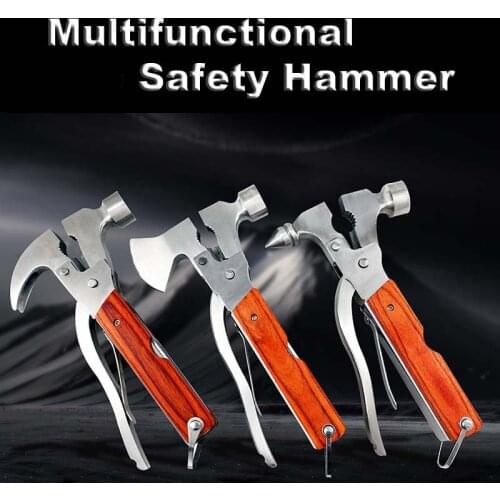 Free Shipping Maintenance Tool Axe Safety Hammer Claw Tapered Hammer Adventure Survival Rescue Multifunctional Tools P7-T1010