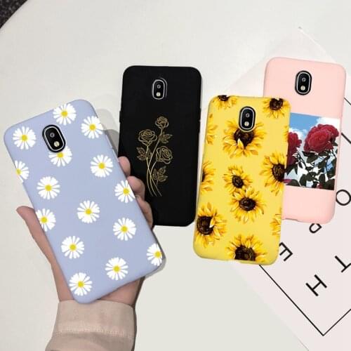 Phone Case For Samsung Galaxy J5 2017 Flower Cover Soft TPU Silicon Bumper For Samsung J5 Pro 2017 J530 SM-J530F Back Cover Capa