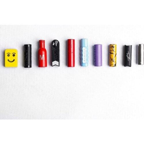 Black White Round Flat Shoelaces Men Women Sport Sneakers Canvas White Shoes Martin Boots Personality Wild Metal Decorative Head