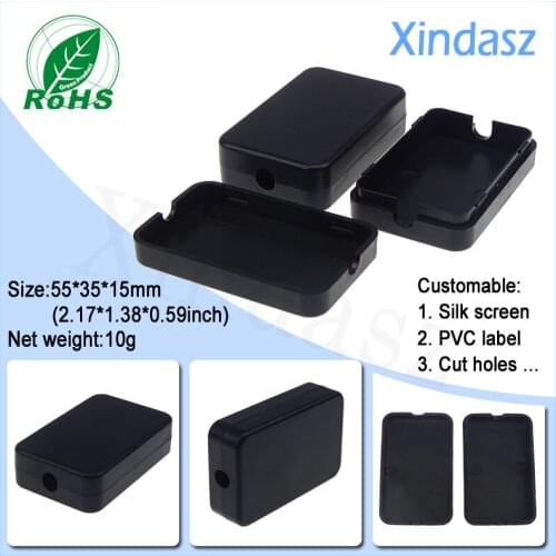 20pcs/Lot Black 55*35*15mm plastic enclosure electrical box new plastic enclosure/case /box junction box made from ABS for pcb
