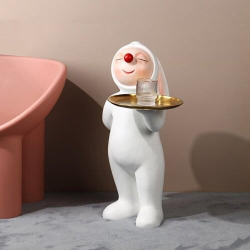 Decorations Home For Living Room Home Ornament Accessories Modern Figurines For Interior Rabbit Resin Sculptures And Statues