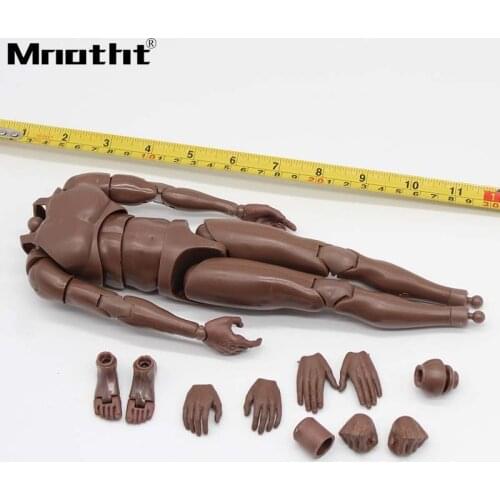 1:6 Scale Male Soldier Black Body Model W05-45 fit for 1/6 Black Man Head Sculpt Action Figure Toys m5