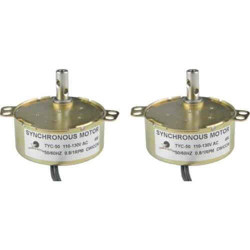 Electric Gear Incubator Motor TYC-50 110V AC 0.8-1RPM CW/CCW Cup Turners for Tumblers Turn The Eggs 2PCS