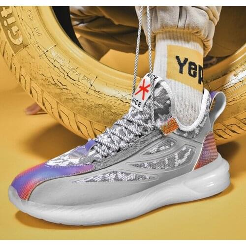 Men Running Reflective Sneakers Comfortable Tenis Masculino Male Autumn Gym Sports Shoes Men Outdoor Walking Fitness Footwear