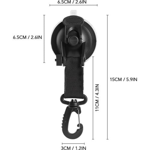 Suction Cup Hook Outdoor Camping Hiking Suction Cup Anchor Hook Reusable Tie Down Home Securing Hooks Portable Hook Carabiner