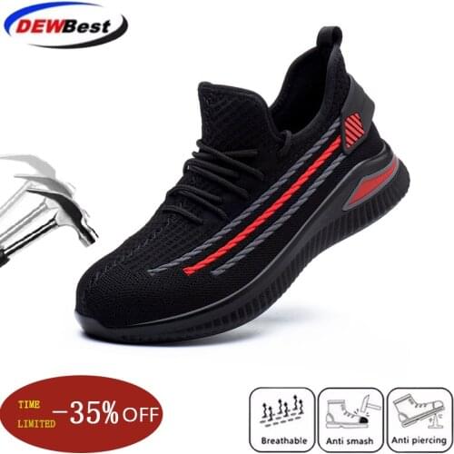 2020 Mens Boots Safety Shoes Steel Toe Work Shoes Military Boots Puncture-Proof Work Sneakers Breathable Safety Boots Men Shoes