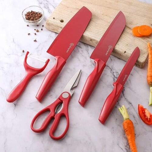 5Pcs/Set Kitchen Stainless Steel Knife Set Kitchen Knife Gift Set Knife Combination Complete Kitchen Accessories Gadgets