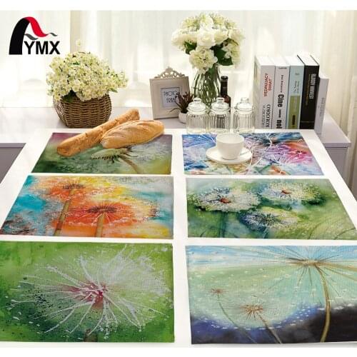 Dandelion Pattern Table Mat Table Napkin For Wedding Europe Fashion Table Placemat Dining Accessories Kitchen Decoration