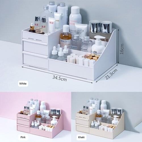 Makeup Organizer for Cosmetic Large Capacity Cosmetic Storage Box Organizer Desktop Jewelry Nail Polish Makeup Drawer Container