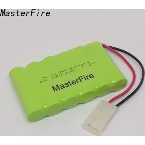 MasterFire Original 1800mAh AA 7.2V Ni-Mh Battery Rechargeable Remote Control Car NiMH Batteries Pack with Plug