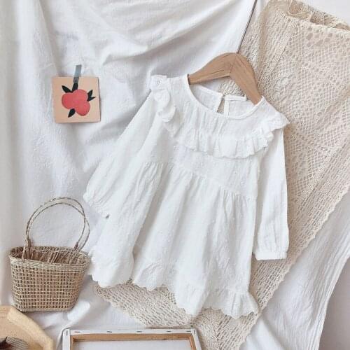 2020 Autumn Casual Solid Girls Dress Lace Kids Dresses For Girls High Quality Fashion Girl Clothes