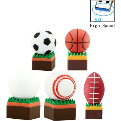 Pendrive Football Sports USB Stick 8GB 16GB 32GB 64GB Cartoon Basketball Rugby Flash Drive USB 3.0 Flash Memory Disk Pen Drive