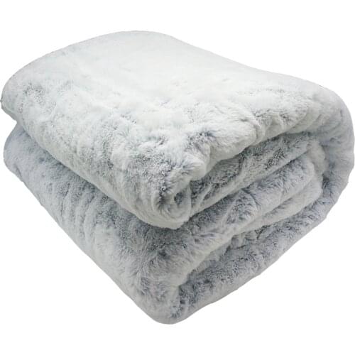 Luxury Bed Linens Fake Faux Rabbit Fur Blankets For Beds Single Double Bed Mink Throw Winter Blankets
