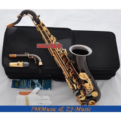 Professional Black Nickel Gold C Melody Sax Saxophone Abalone Key High F# 2 Neck