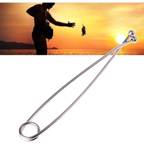 OOTDTY 17cm Stainless Steel Fish Mouth Spreader Fish Jaw Spreader Fishing Tackle Tools