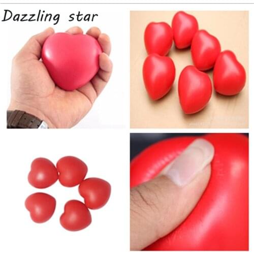 Funny Soft Anti Stress Ball Toys Squeeze Heart Ball Stress Pressure Relief Relax Novelty Fun Valentines Day Gifts Vent Gag Toy