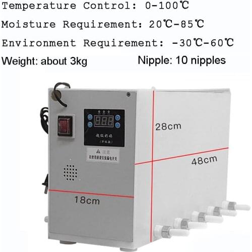 220V Intelligent Thermostat Nursing Nipple Automatic Piglet Milk Feeder with 10pc Pacifiers