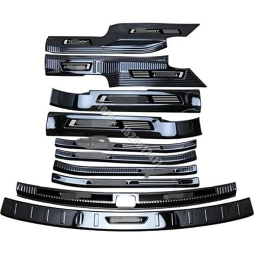 Car styling For Volkswagen Teramont/Atlas 2017-2019 Scuff Plate/Door Sill Rear Bumper Protector Sill Trunk Tread Plate Trim