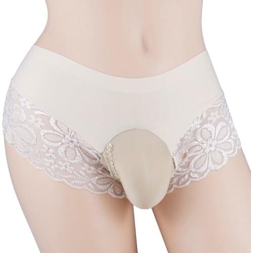 New Men Sexy underwear High elasticity Side open Penis Pouch Silk Briefs Large size Low waist under wear Gay Lace edge Thong