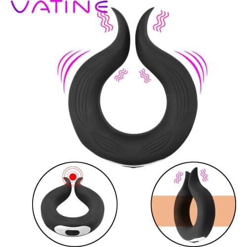 VATINE 10 Frequency Sex Toys for Man Delay Ejaculation Dildos Vibration For Gay Penis Ring Vibrator Male Chastity Cock Ring