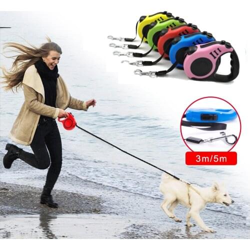 Retractable Dog Leash Roulette Leash For Small Medium Dogs Cat 3/5m Dog Lead Traction Rope Durable Puppy Lead Belt Pet Supples