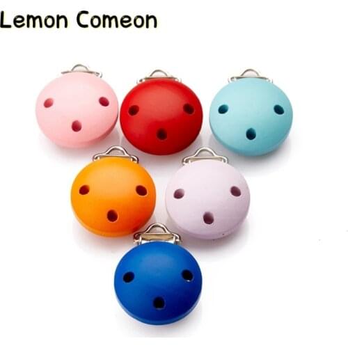Lemon Comeon 20Pc Pure Natural Wo Wooden Pacifier Clips Infant Nipple Holder Dummy Clip Diy Care Accessories Pacifier Chain Tool