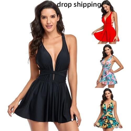 2021 Womens Swimsuit Beach Dress Party Short Skirt Slim Fashion Hot-selling One-Piece Swimwear Set