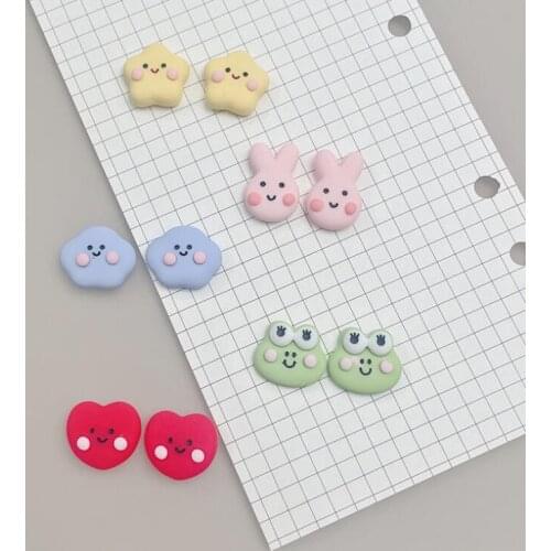 2021 ins Cool Hot Cute Stars Heart clouds bunny frog Stud Earrings Delicate Earrings for Women Girls Ear Jewelry best Gifts
