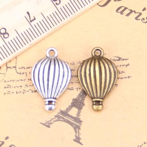 45pcs Jewelry Charms hot air balloon 21x13mm Antique Silver Plated Pendants Making DIY Handmade Tibetan Silver Jewelry