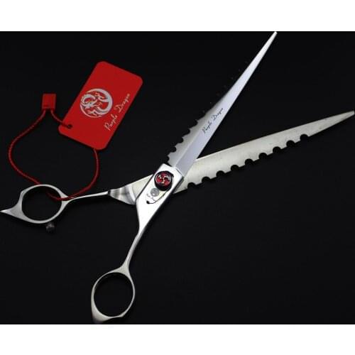 611# 8'' 22cm Brand Purple Dragon TOP GRADE Hairdressing Scissor 440C Professional Cats Dogs Pets Cutting Scissors Animal Shears