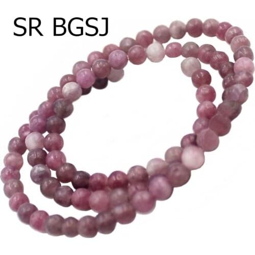 Free Shipping Select By Size 4 6 8 10mm Round Spacer Beads Natural Pink Lepidolite Gems Stone Strand 15"