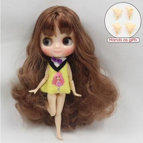 DBS blyth middie doll Brown hair joint body bjd toy gift 1/8 doll 20cm anime toy girls gift