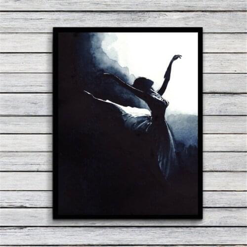 Girls Room Decor Dancer Silhouette Art Canvas Painting Wall Pictures prints home decor Wall poster decoration for living room