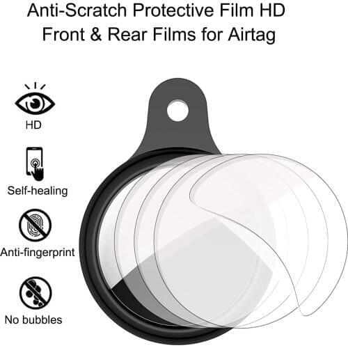 For AirTags Tracker Screen Protector Smart Bracelet Accessories Anti-Scratch Protective Film HD Front & Rear Films For Airtag