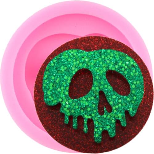 Poison Apple Phone Grip Mold Badge Reel Silicone Molds Craft Keychain Epoxy Resin Molds Pendant Necklace Jewelry Making Moulds