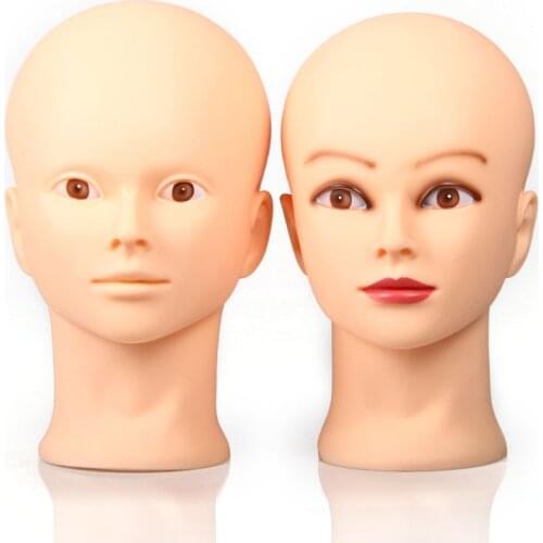 OLD STREET Professional Cosmetology Bald Mannequin Head Manikin Model Doll Head for Make Up Making Wigs with Clamp Tpins