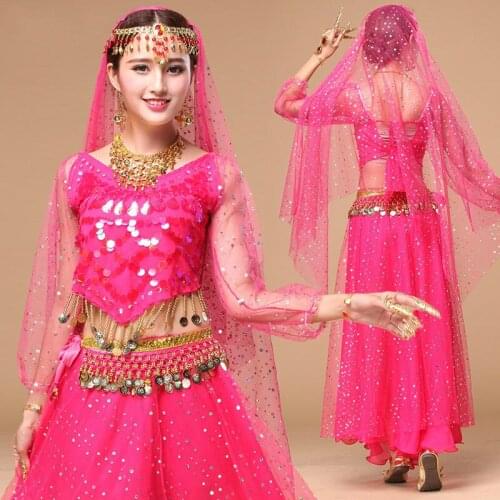 India Egypt Belly Dance Costumes Bollywood Costumes Dancewear Oriental Belly Dancing for Ladies Professional Performance Suit