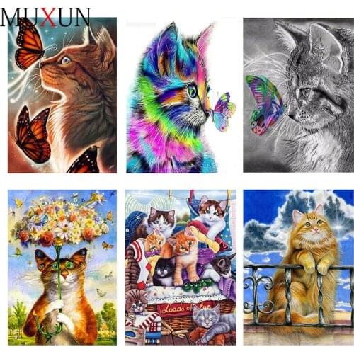 5D Square Diamond Painting Animal Cartoon Cat Rhinestone Diamond Embroidery 3d Crystal Mosaic Cross Stitch Home Decoration Gift